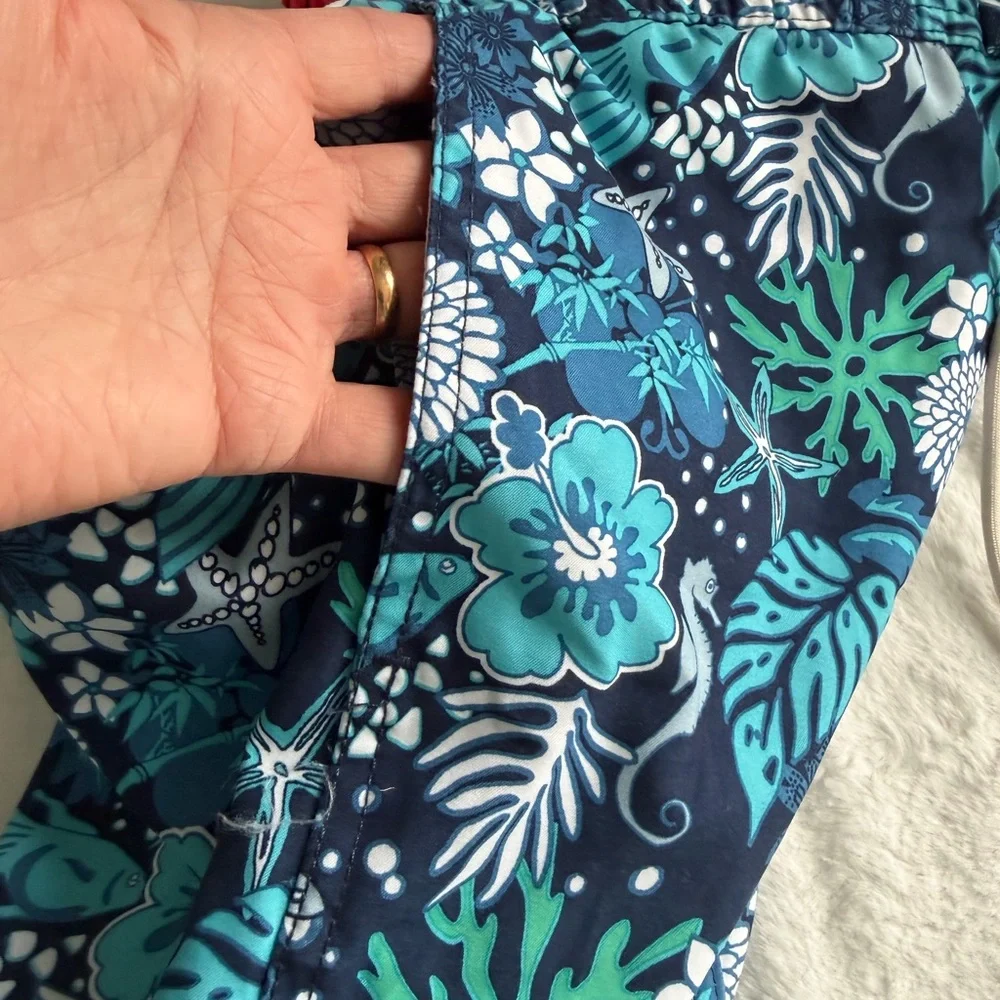 Nautica Tropical Blue Floral Board Shorts